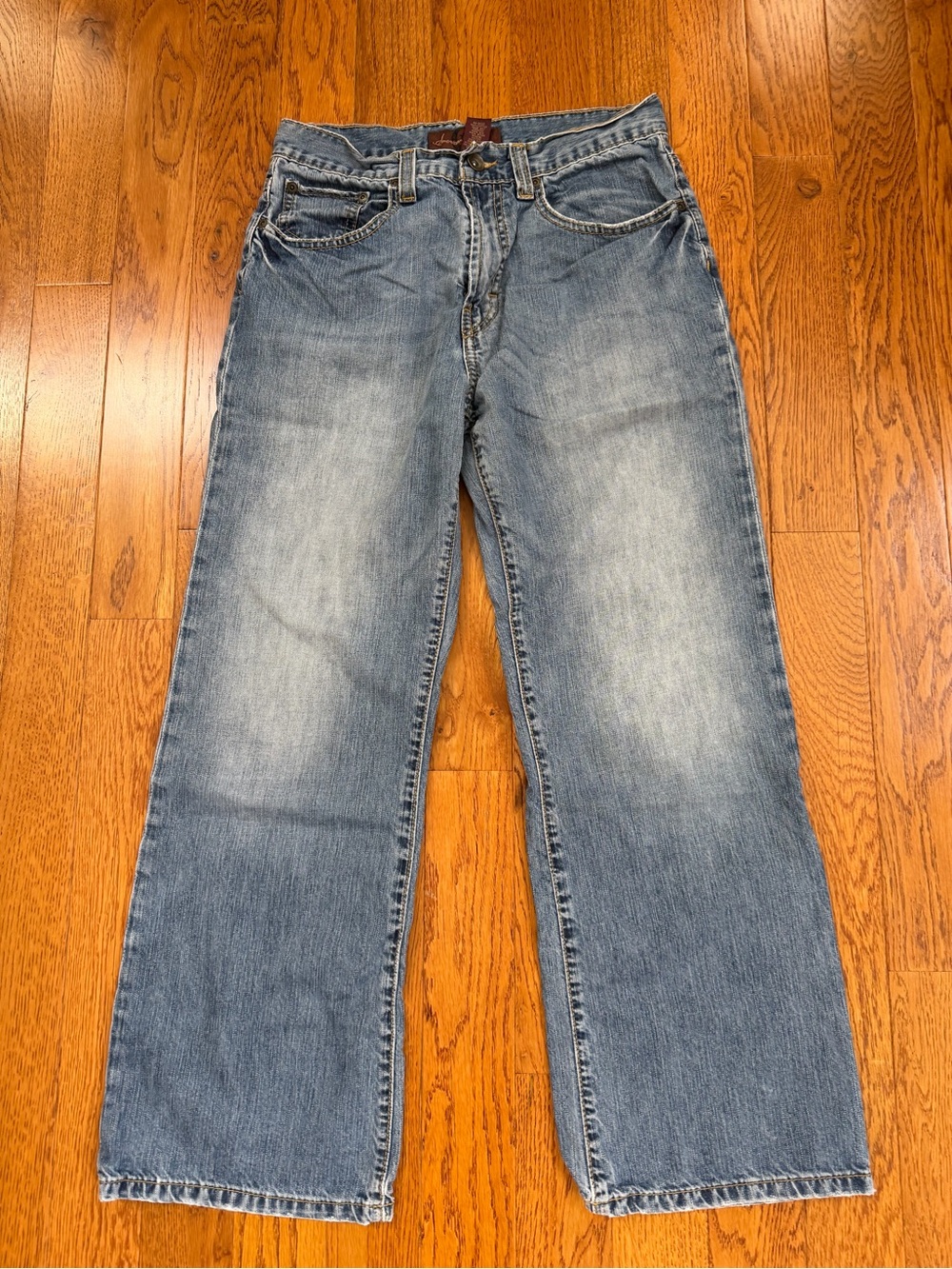 Vintage American Rag Straight Leg Jeans in Faded Blue Wash